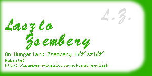 laszlo zsembery business card